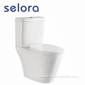 Aquia and almond two piece toilet assembly